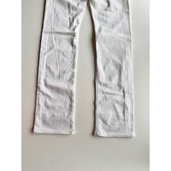 ACNE STUDIOS Hep White Cotton Blend Stretch Low Rise Slim Jeans, Size 29/32 - Picture 9 of 13